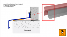 Anschlussdichtung f. Außenfensterbank 
