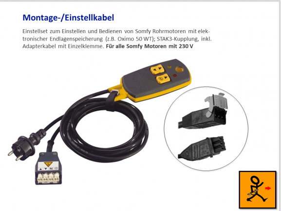 SOMFY Einstellkabel 