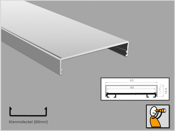 Klemmdeckel 60, Aluminium 