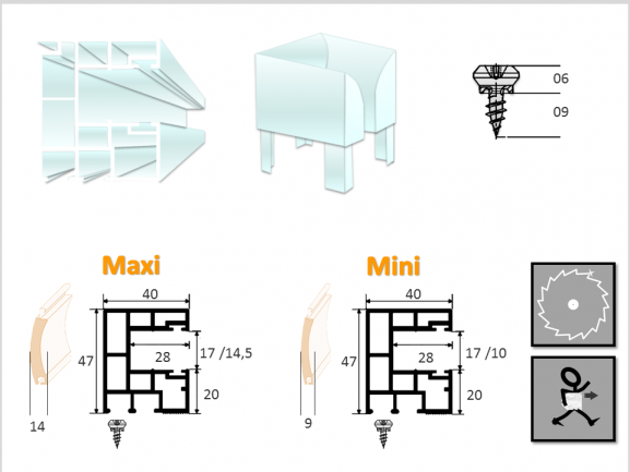 PVC Rollladenführung SET - mehrteilig - 57x30mm - Industrie- und  Handelsvertretung Schymanietz GmbH