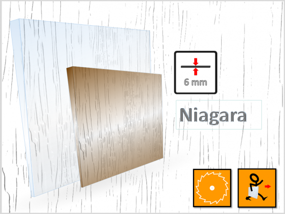 Acryl, farblos/braun, Struktur "Niagara" - PLEXIGLAS 
