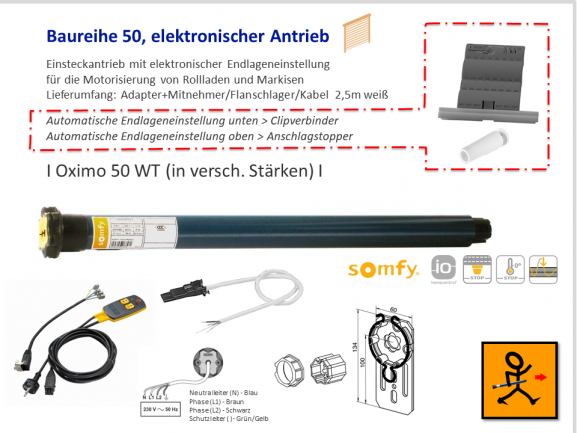 SOMFY Einsteckantrieb LT 50 - elektronisch 